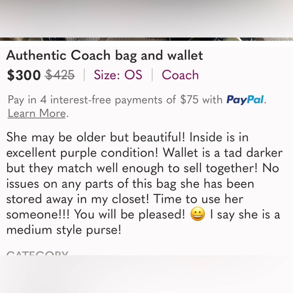 2for1 Authentic Coach bag and wallet